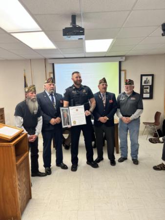ACPD Officer Named VFW Post and State of Kansas Officer of the Year